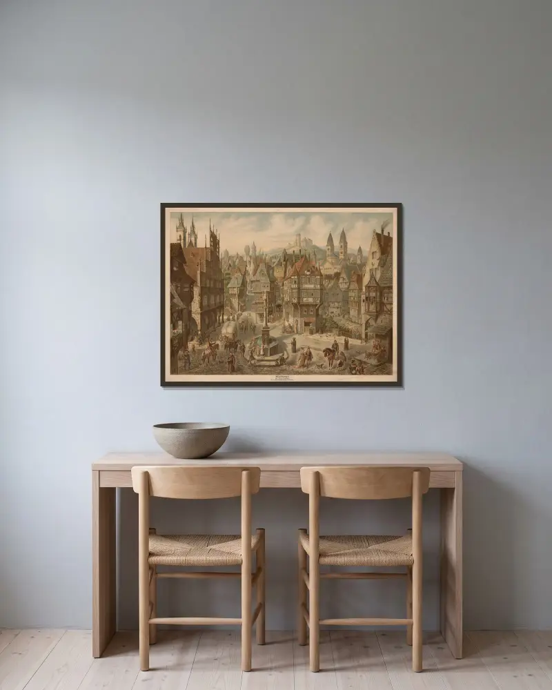 Městečko (15. století), Adolf Lehmann v rámu na stěně