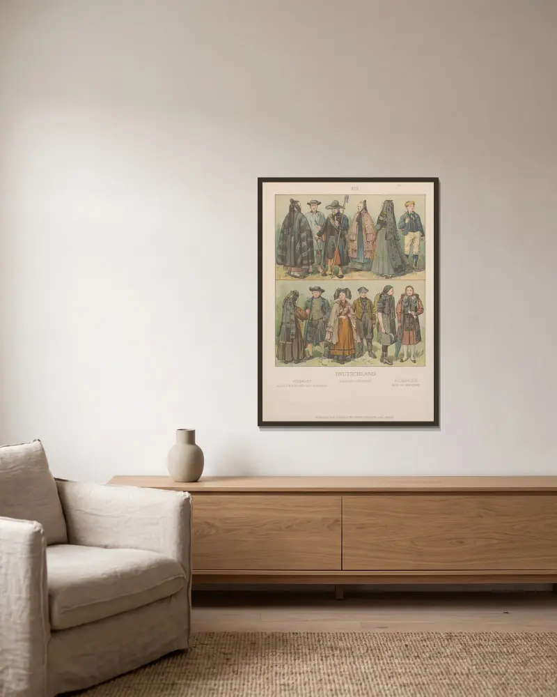 Deutschland; Harz und Thüringen von Adolf Rosenberg gerahmt an einer Wand