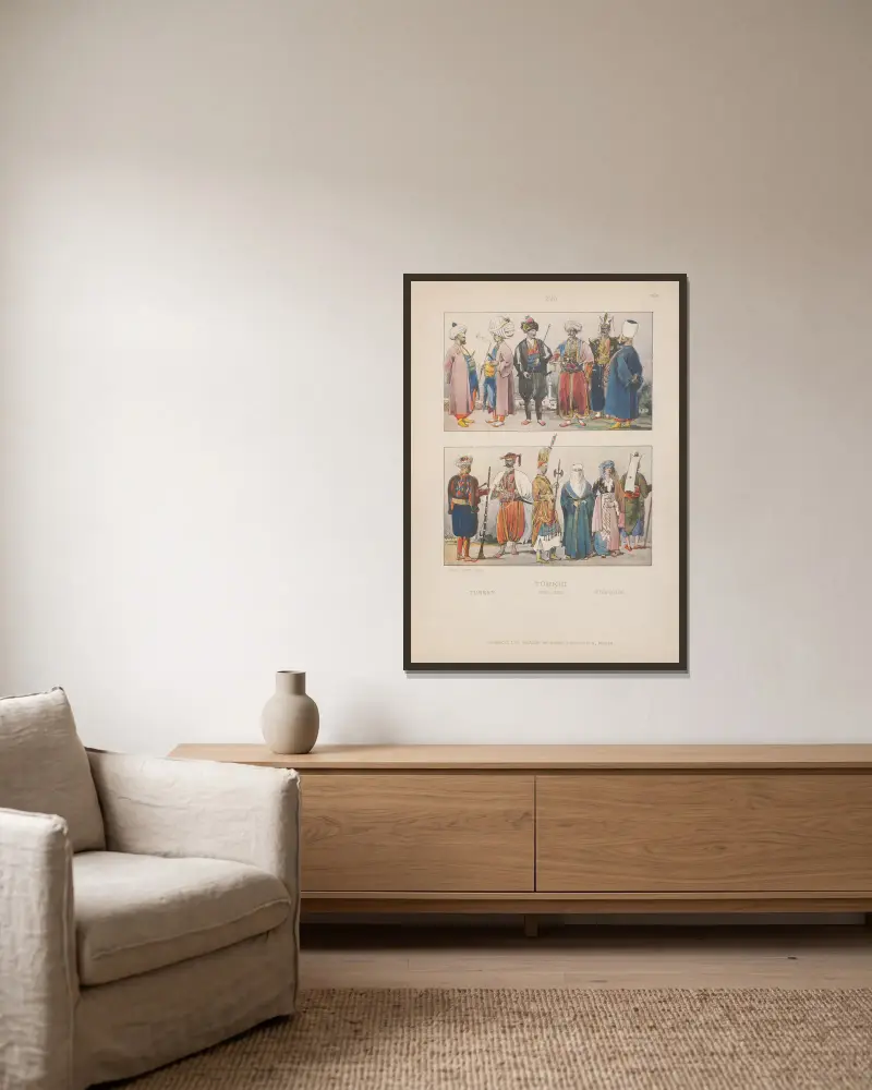 Türkei von Adolf Rosenberg gerahmt an einer Wand