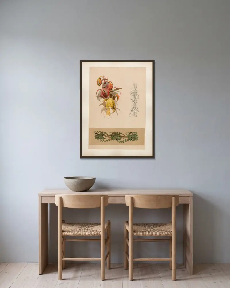 Studien zur Aquarell-Malerei Pl.09 av Adolf Schrödter inramad på en vägg