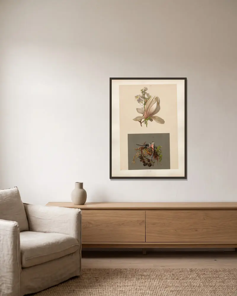 Studien zur Aquarell-Malerei Pl.12 av Adolf Schrödter inramad på en vägg