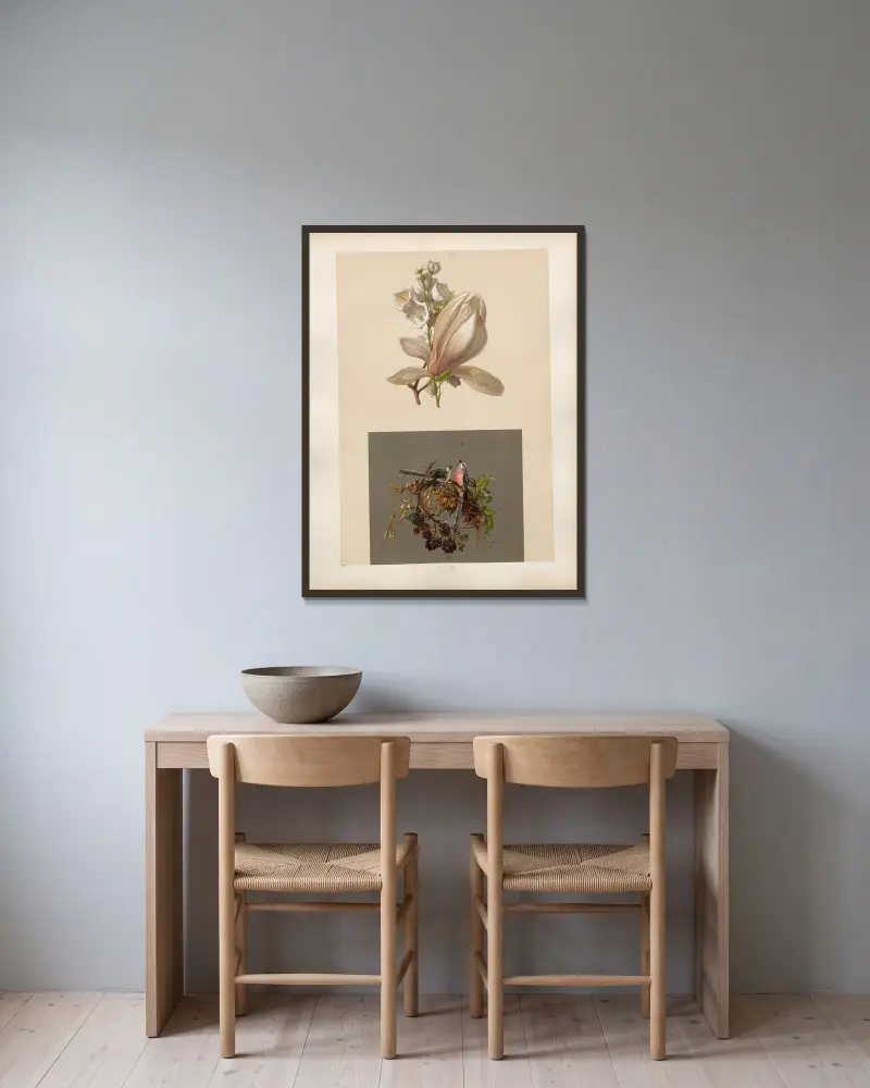 Studien zur Aquarell-Malerei Pl.12 av Adolf Schrödter inramad på en vägg