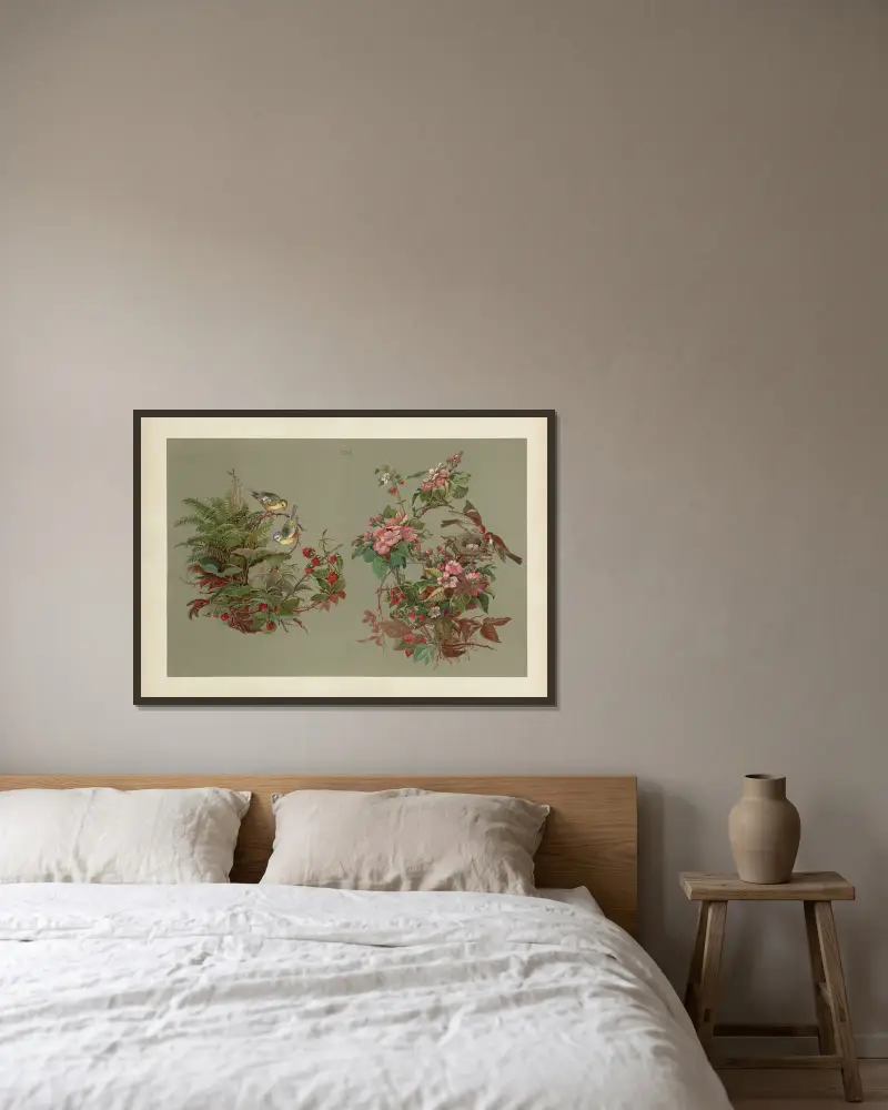 Studien zur Aquarell-Malerei Pl.22 av Adolf Schrödter inramad på en vägg