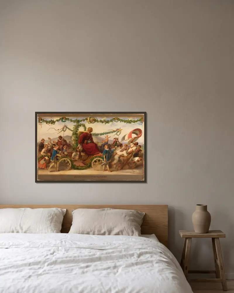 Kungens vin, bild 2 av Adolf Schrödter inramad på en vägg