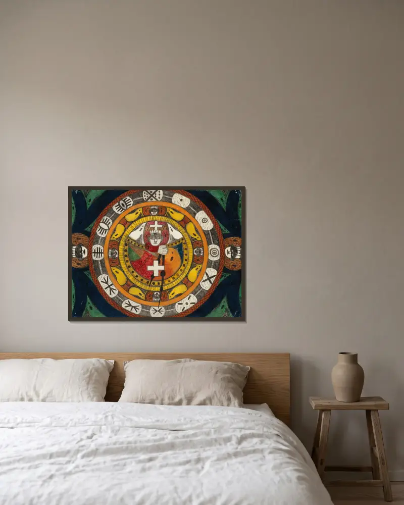 Chiny, Adolf Wölfli w ramie na ścianie