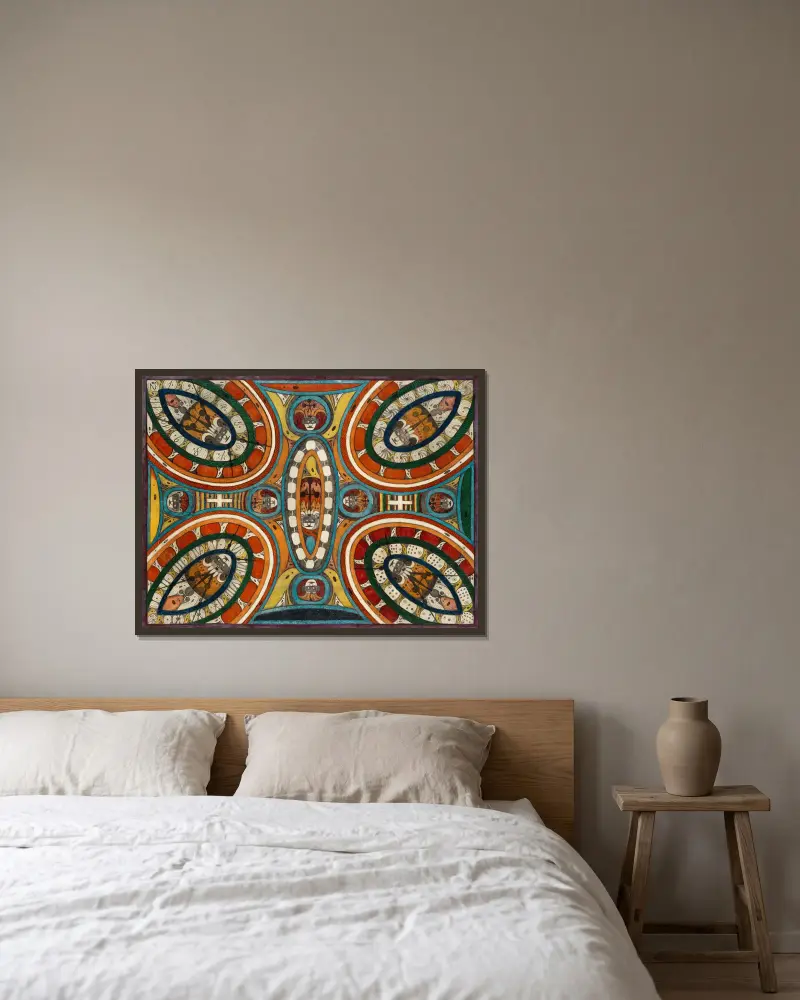 Skt. Adolf,=Ringen=Hall von Adolf Wölfli gerahmt an einer Wand