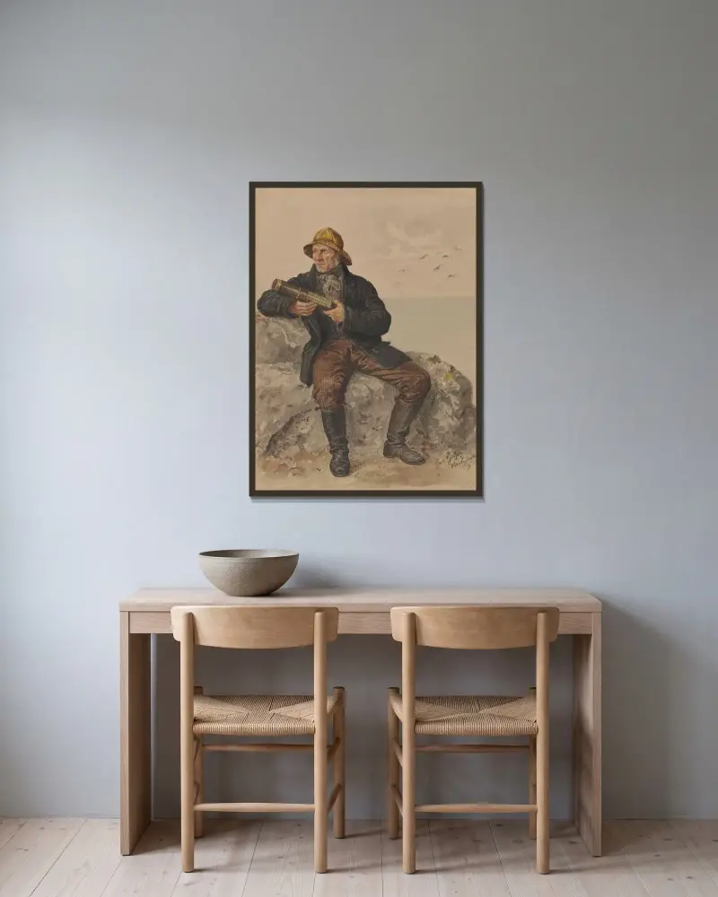 Lars Jensen, Nevlunghavn av Adolph Tidemand inramad på en vägg