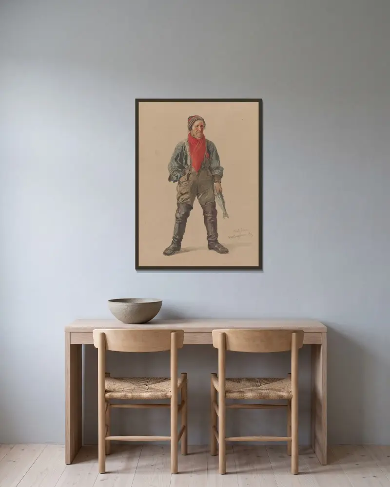Niels Olsen, Nevlunghavn av Adolph Tidemand inramad på en vägg