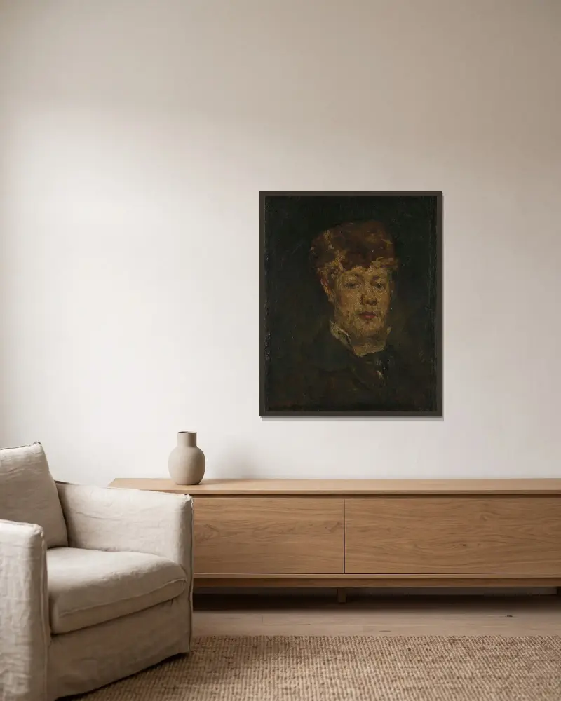 Charles Faure av Adolphe Monticelli inramad på en vägg