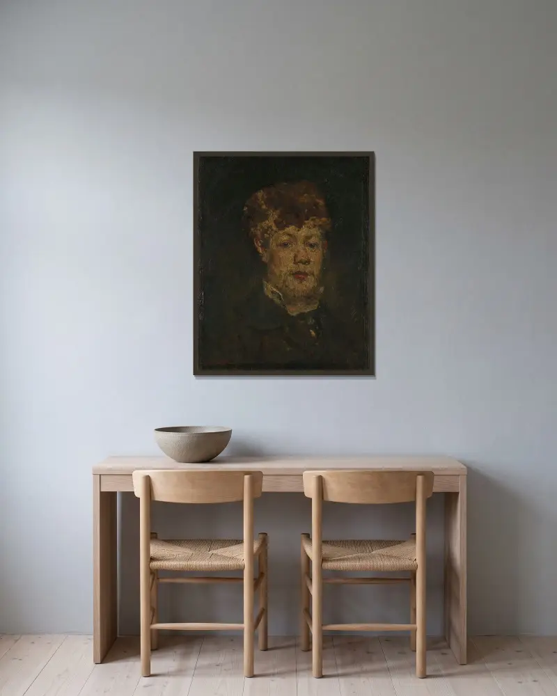 Charles Faure av Adolphe Monticelli inramad på en vägg