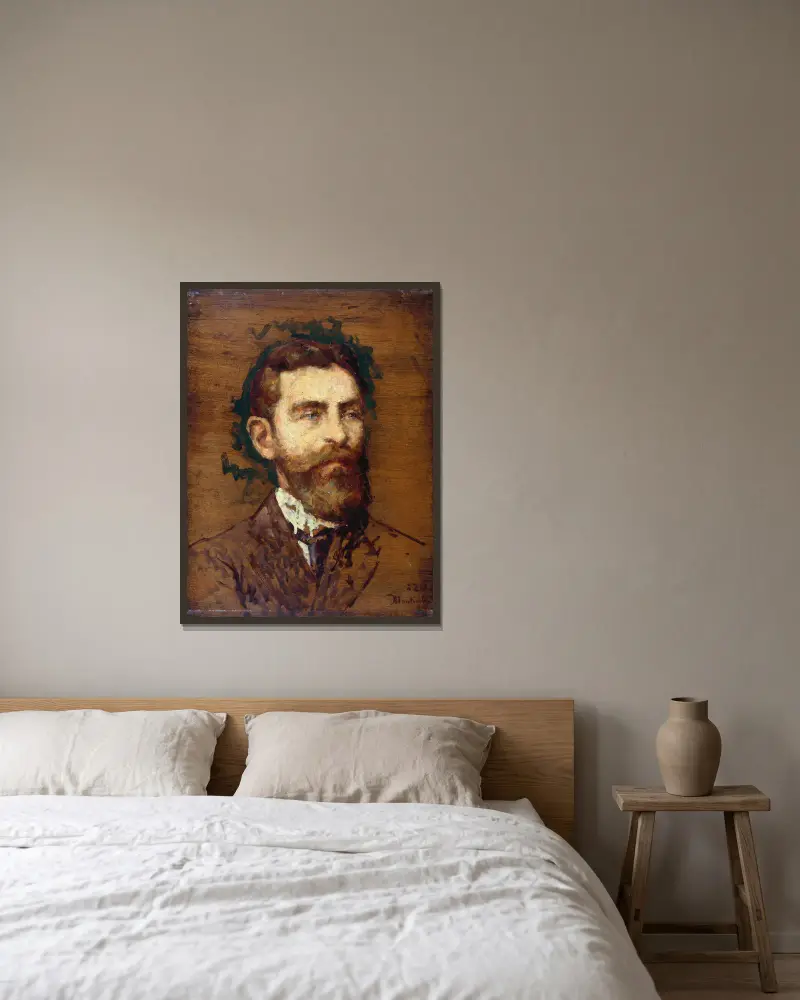 Portrait de François Ziem av Adolphe Monticelli inramad på en vägg