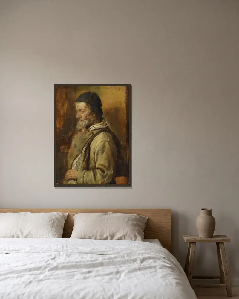Starý řemeslník, Adriaen Brouwer v rámu na stěně