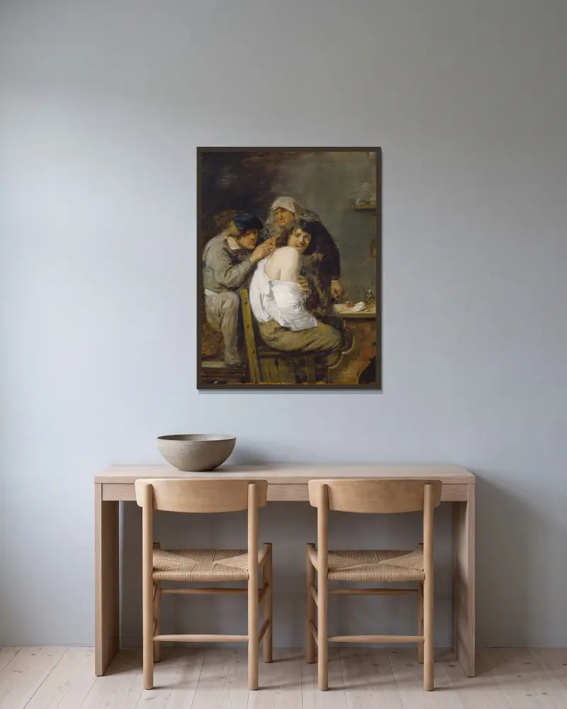 Operace zad, Adriaen Brouwer v rámu na stěně