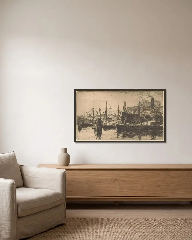 Rotterdam, 1888 – Nr. 2 von Willem Adrianus Grondhout gerahmt an einer Wand
