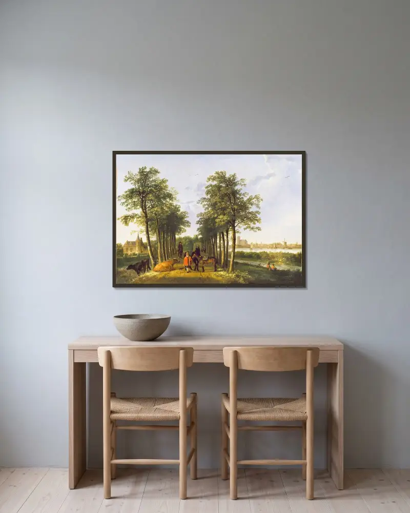 Allén vid Meerdervoort av Aelbert Cuyp inramad på en vägg