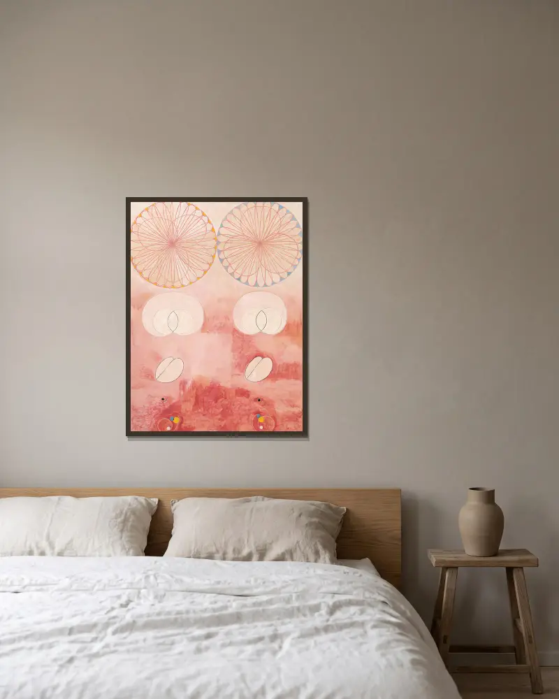 Die Zehn Größten, Nr. 9, Alter von Hilma af Klint gerahmt an einer Wand