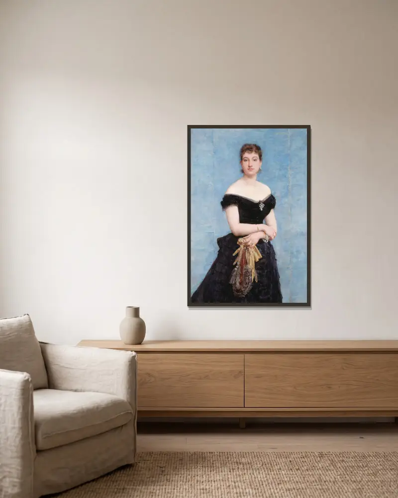 Madame Louis Singer von Paul-Jacques-Aimé Baudry gerahmt an einer Wand