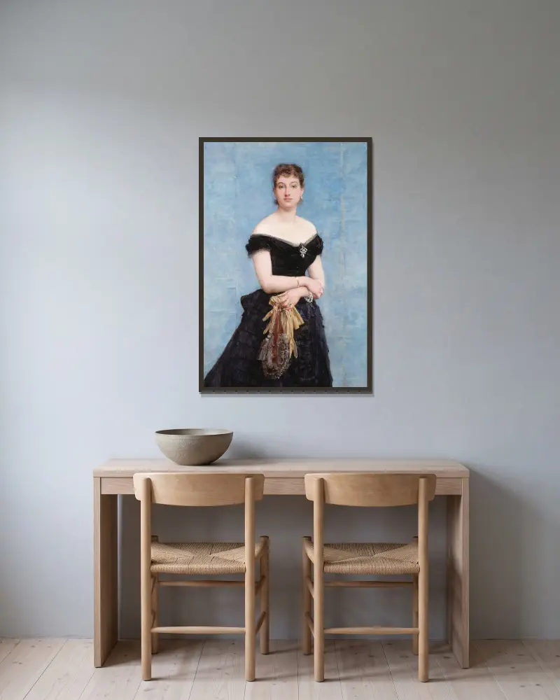 Madame Louis Singer von Paul-Jacques-Aimé Baudry gerahmt an einer Wand