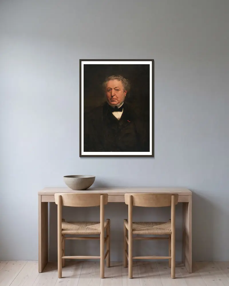 Portrait of a Man av Paul-Jacques-Aimé Baudry inramad på en vägg