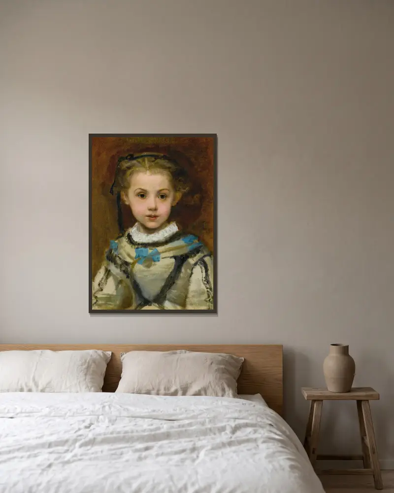 Portrait Of Guillemette De Lareinty av Paul-Jacques-Aimé Baudry inramad på en vägg