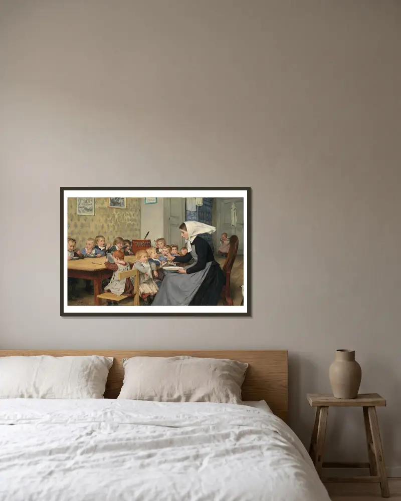 Jesličky, Albert Anker v rámu na stěně