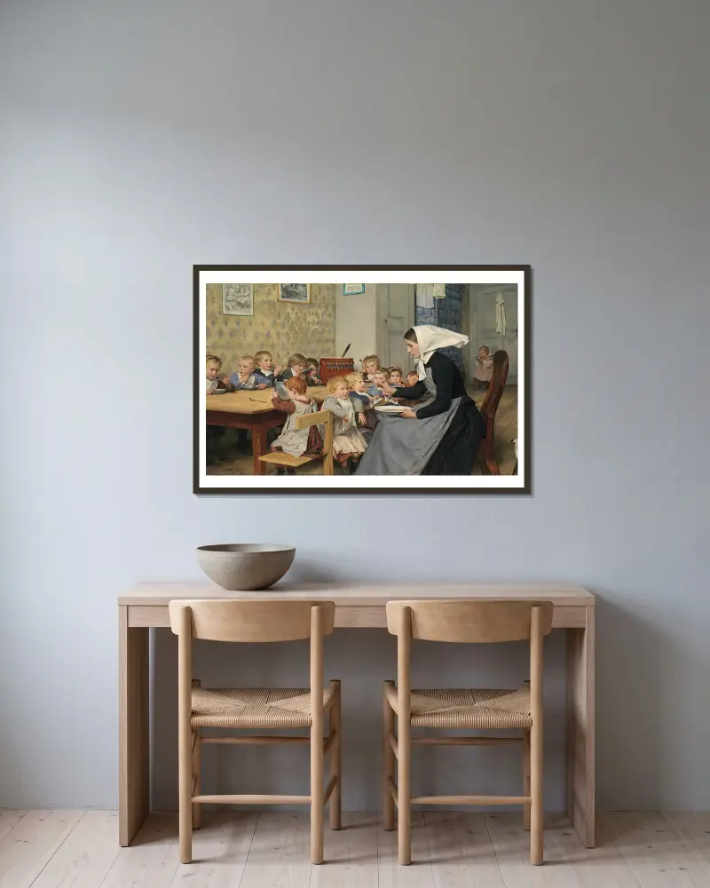 Jesličky, Albert Anker v rámu na stěně