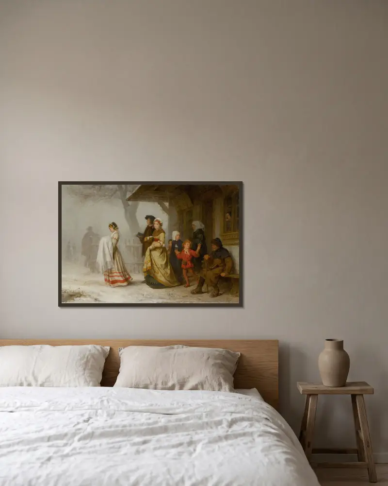 Křest, Albert Anker v rámu na stěně