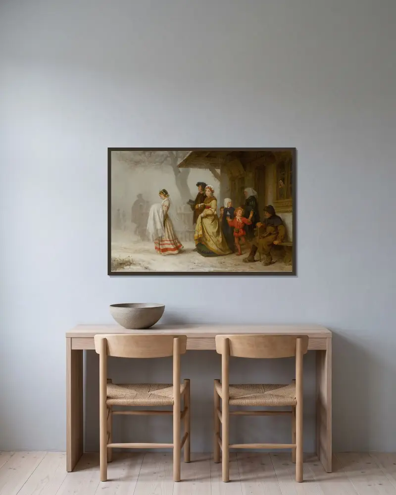 Křest, Albert Anker v rámu na stěně