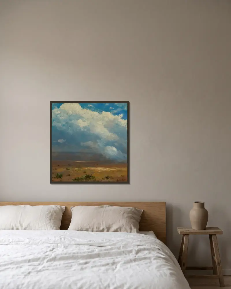 Cloud Study av Albert Bierstadt inramad på en vägg