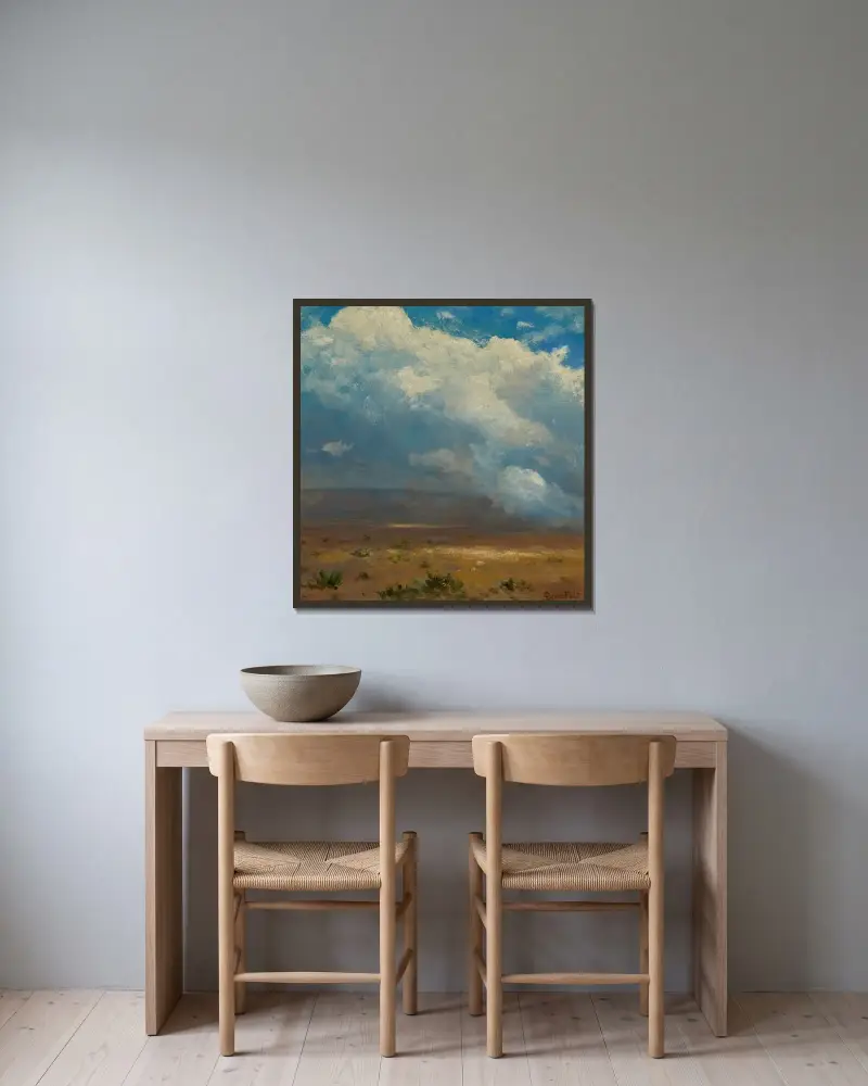 Cloud Study av Albert Bierstadt inramad på en vägg