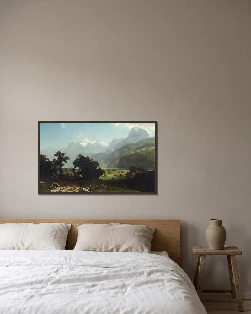 Der Vierwaldstättersee von Albert Bierstadt gerahmt an einer Wand
