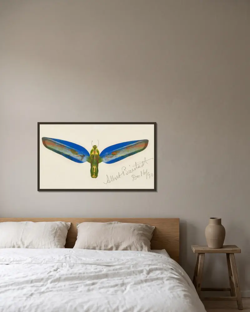 Moth av Albert Bierstadt inramad på en vägg