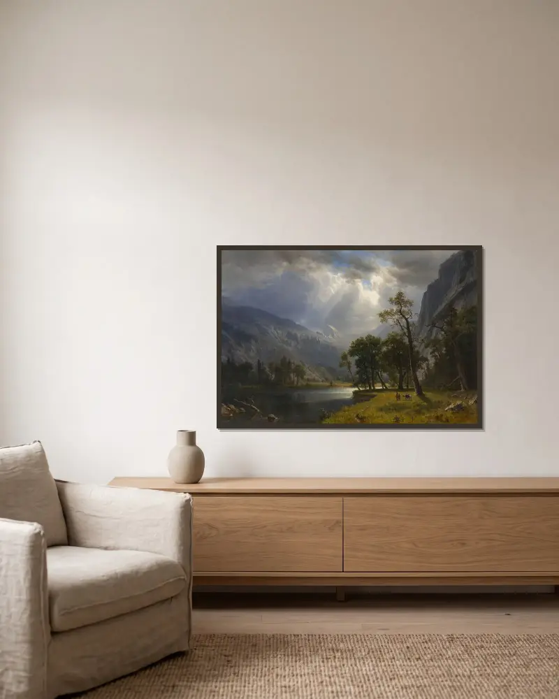 Mount Starr King, Yosemite av Albert Bierstadt inramad på en vägg
