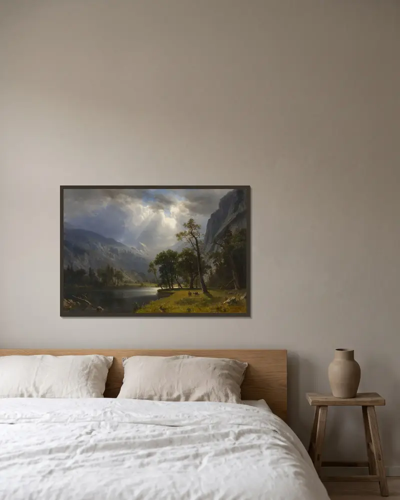 Mount Starr King, Yosemite av Albert Bierstadt inramad på en vägg