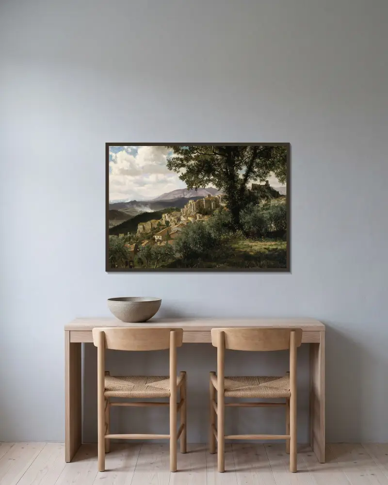 Olevano, Albert Bierstadt v rámu na stěně