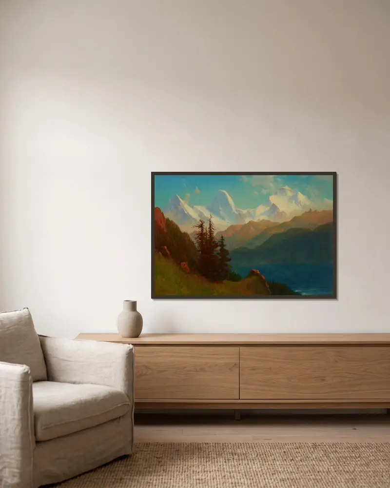 Pracht von Albert Bierstadt gerahmt an einer Wand