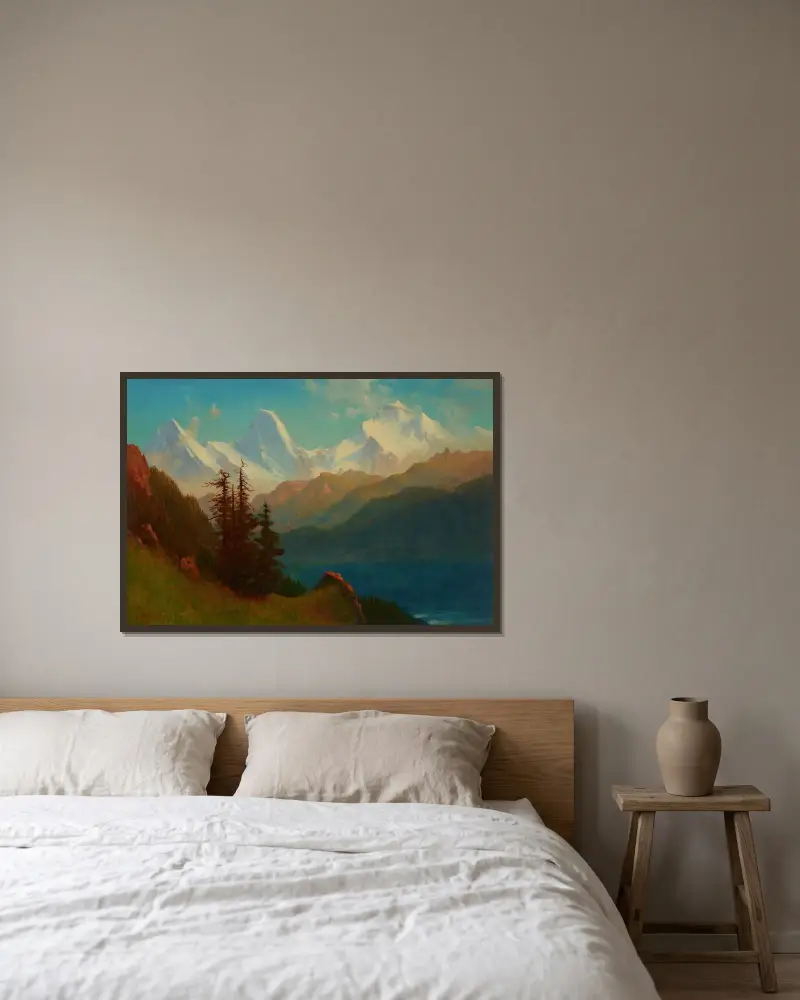 Pracht von Albert Bierstadt gerahmt an einer Wand