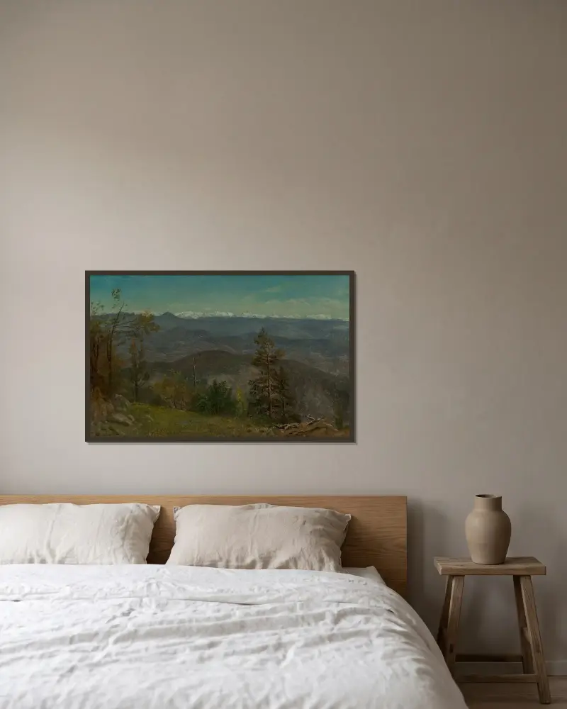 Yosemite Valley, Kalifornien av Albert Bierstadt inramad på en vägg