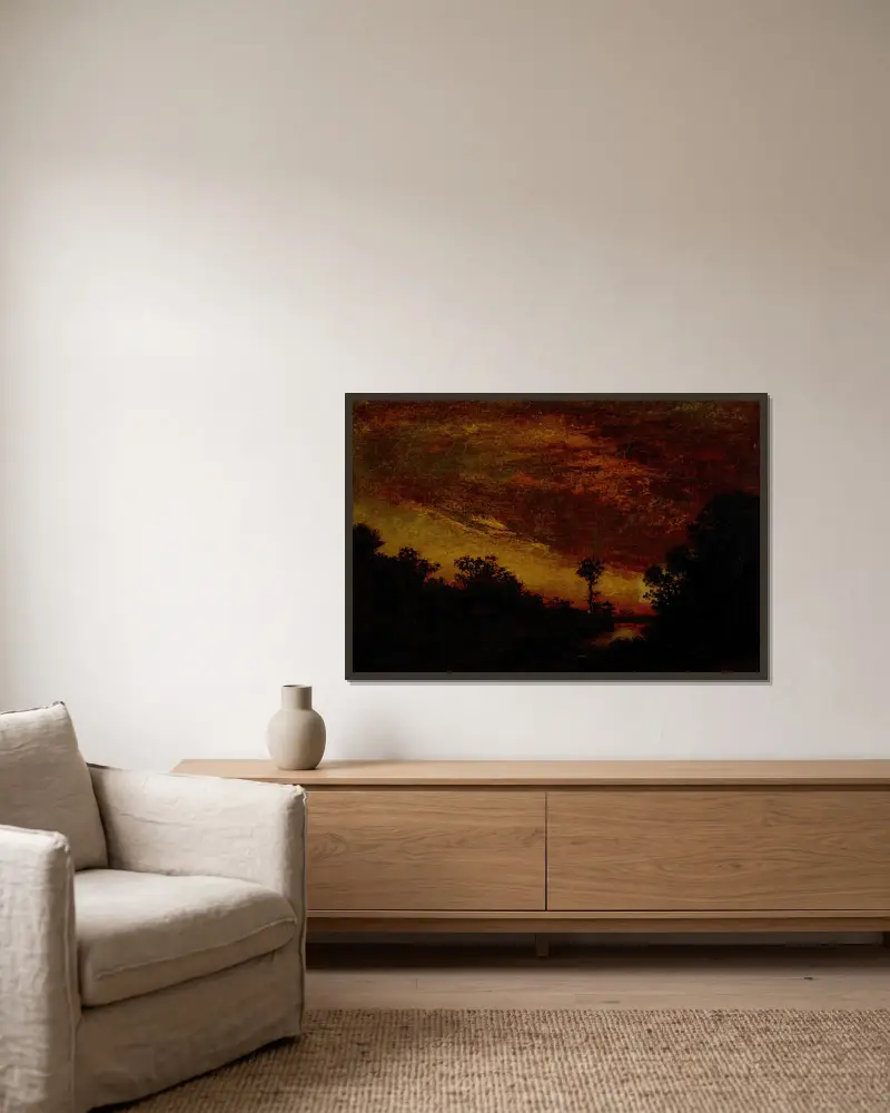 Došvit, Ralph Albert Blakelock v rámu na stěně