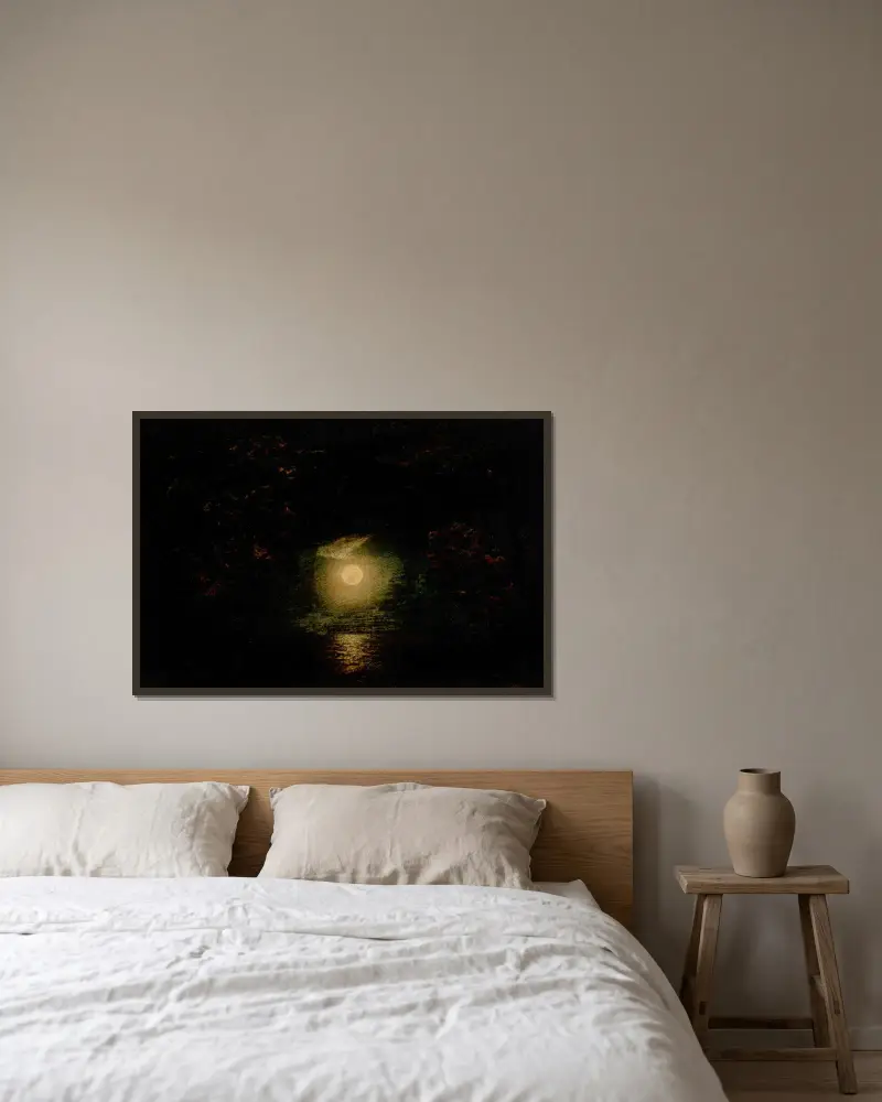 Měsíční svit – Nr. 1, Ralph Albert Blakelock v rámu na stěně