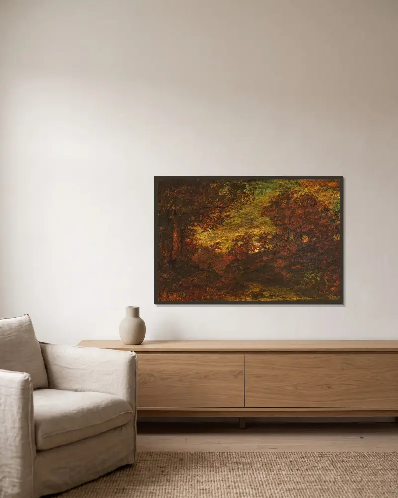 Východ měsíce, Ralph Albert Blakelock v rámu na stěně