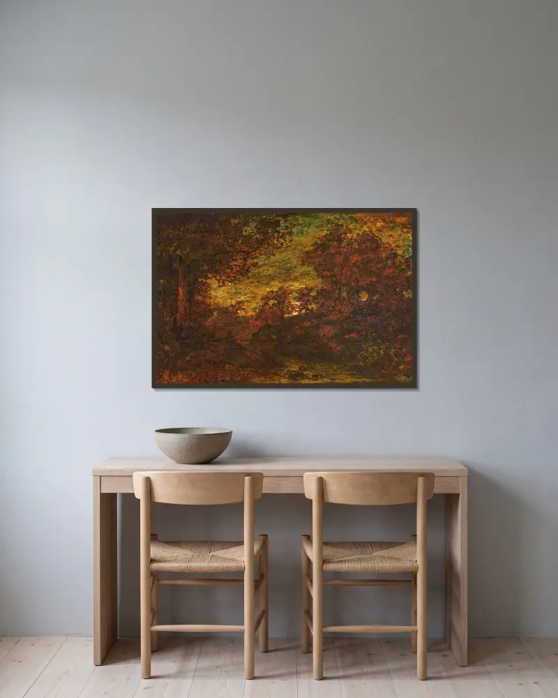 Východ měsíce, Ralph Albert Blakelock v rámu na stěně