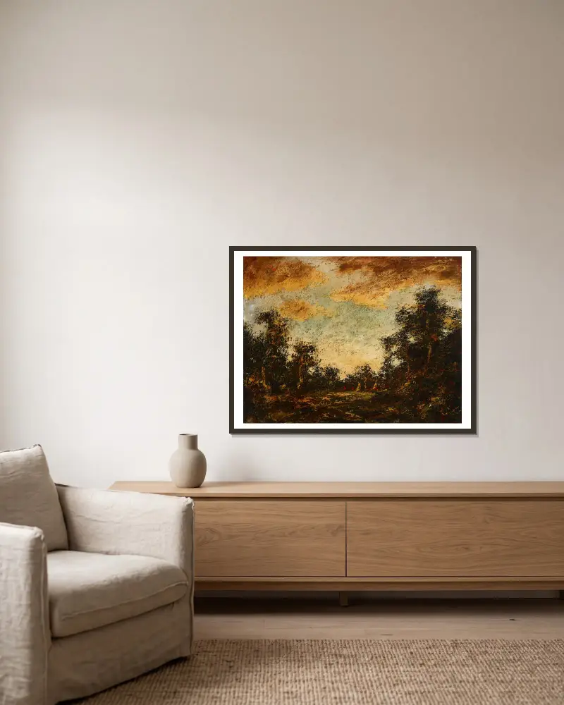 Ranní světlo, Ralph Albert Blakelock v rámu na stěně