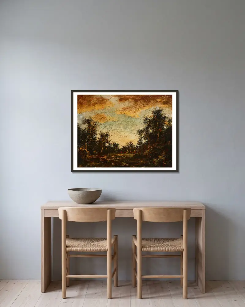 Ranní světlo, Ralph Albert Blakelock v rámu na stěně