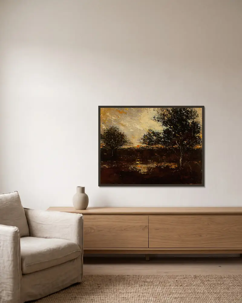 Reflexionen von Ralph Albert Blakelock gerahmt an einer Wand