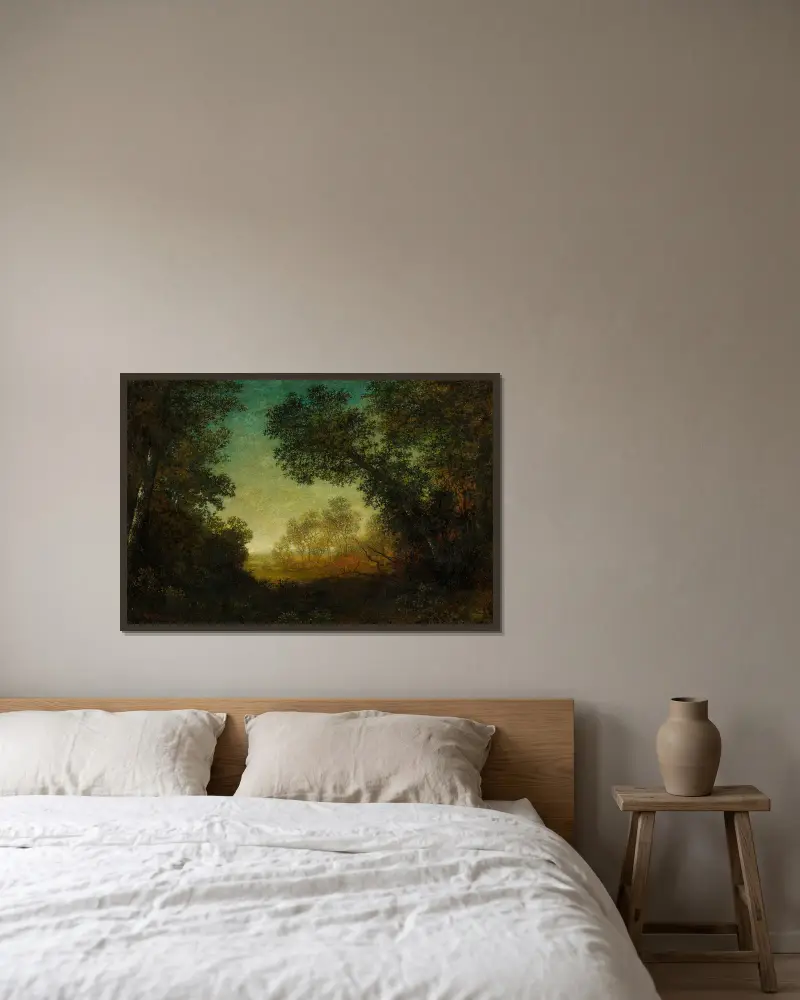 Výhled, Ralph Albert Blakelock v rámu na stěně