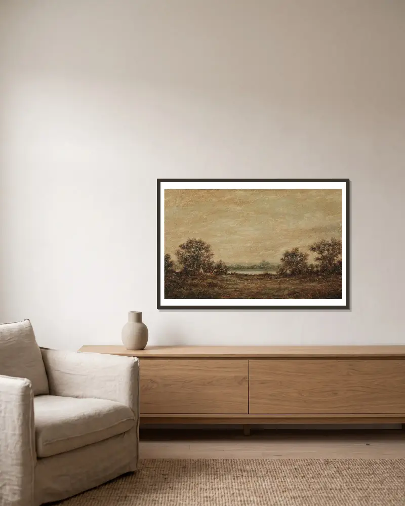 Žluté světlo, Ralph Albert Blakelock v rámu na stěně