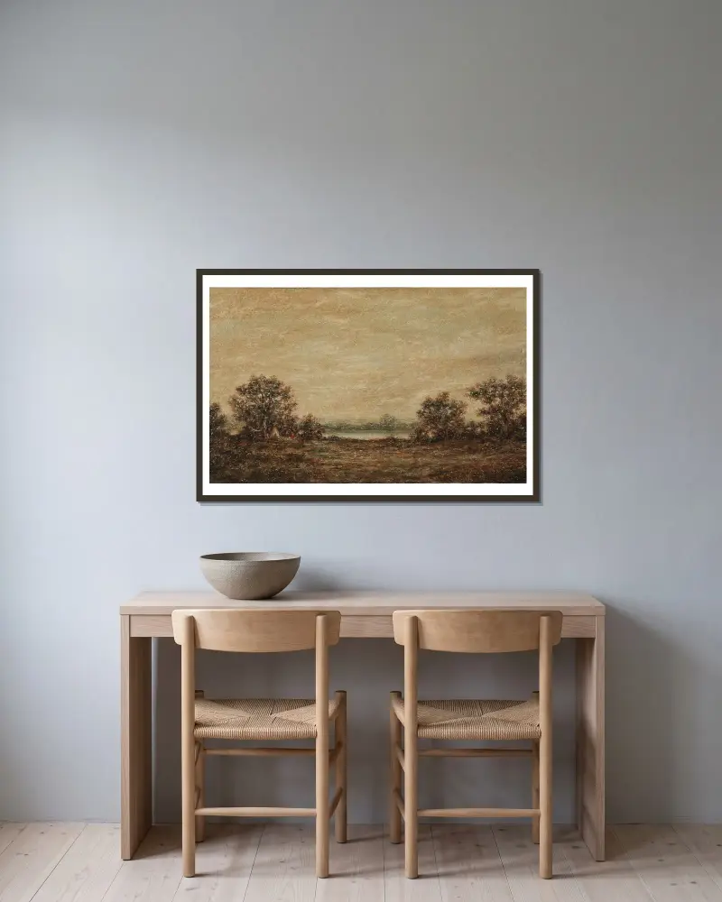 Žluté světlo, Ralph Albert Blakelock v rámu na stěně