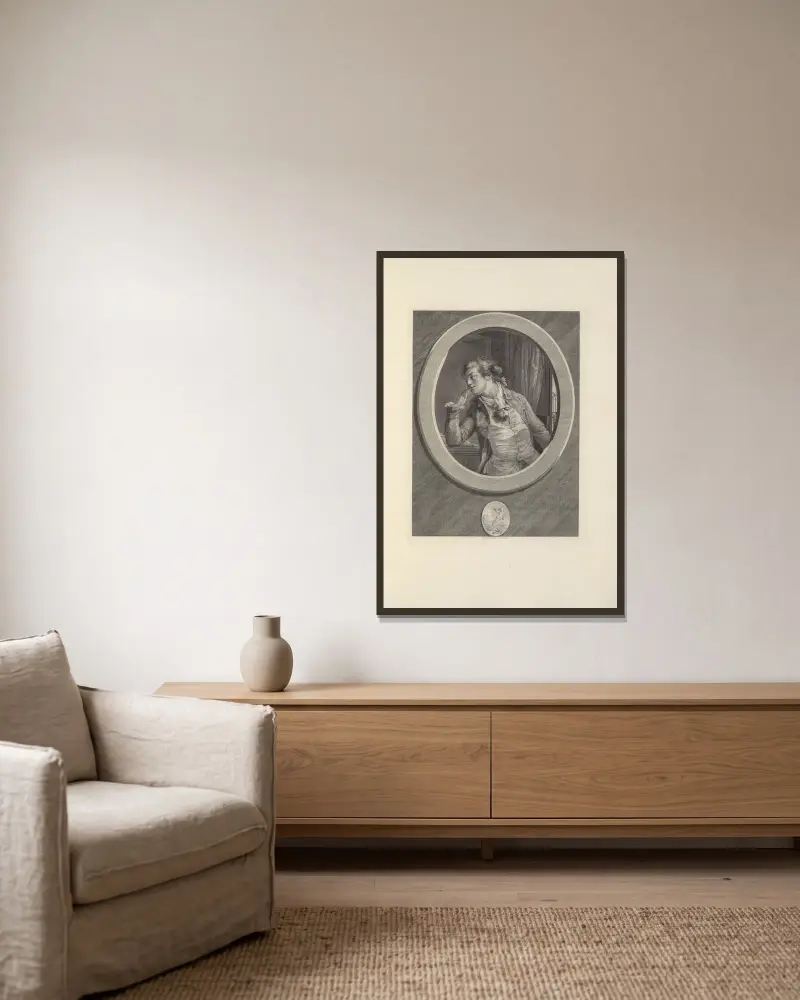 Verlass dich auf meine Schwüre von Albert Christophle gerahmt an einer Wand