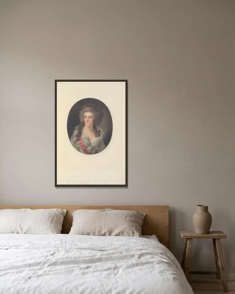 Frederica Sophia Wilhelmina of Prussia, Princess of Orange Nassau (C. M. Descourtis after J. F. A. Tischbein) av Albert Christophle inramad på en vägg